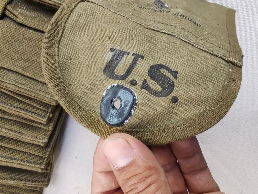 فائض عسكري-حقيبة مجلات قماش ، أصلية وأصلية ، WW2 ، US M1 ، M2 ، 10