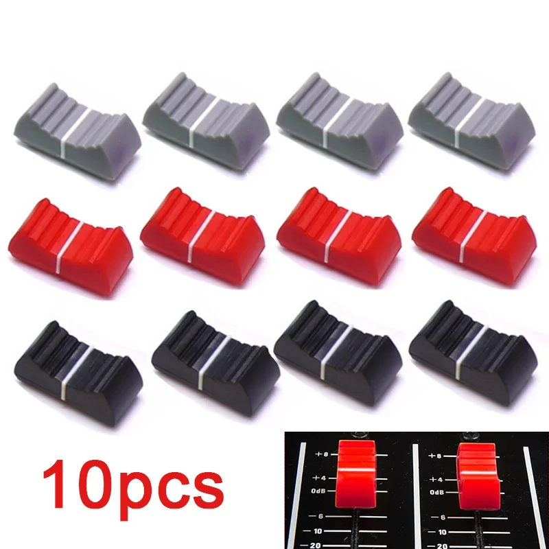 Tappo della manopola del fader da 10 pezzi, cursore sensibile al tocco, miscelatore a costine, interruttore da scrivania, tappo della manopola in plastica