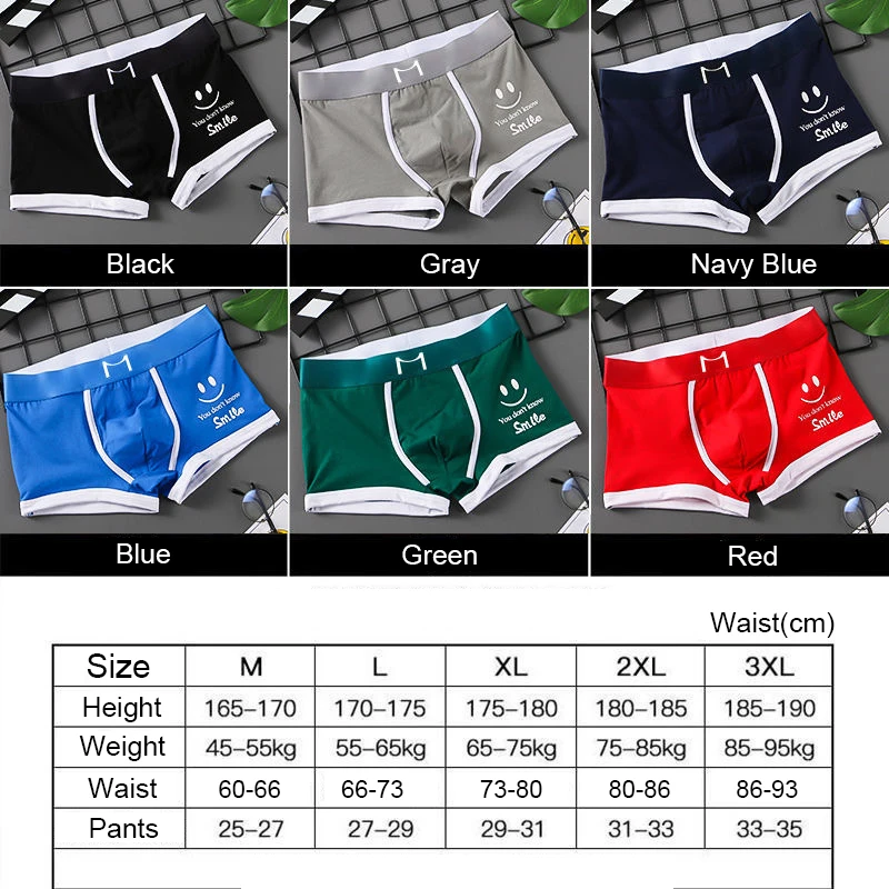 Boxers Men Underpants Printed Male Underwear For Men Boxer Shorts Breathable Men\'s Panties Sports Youth BoxerShorts