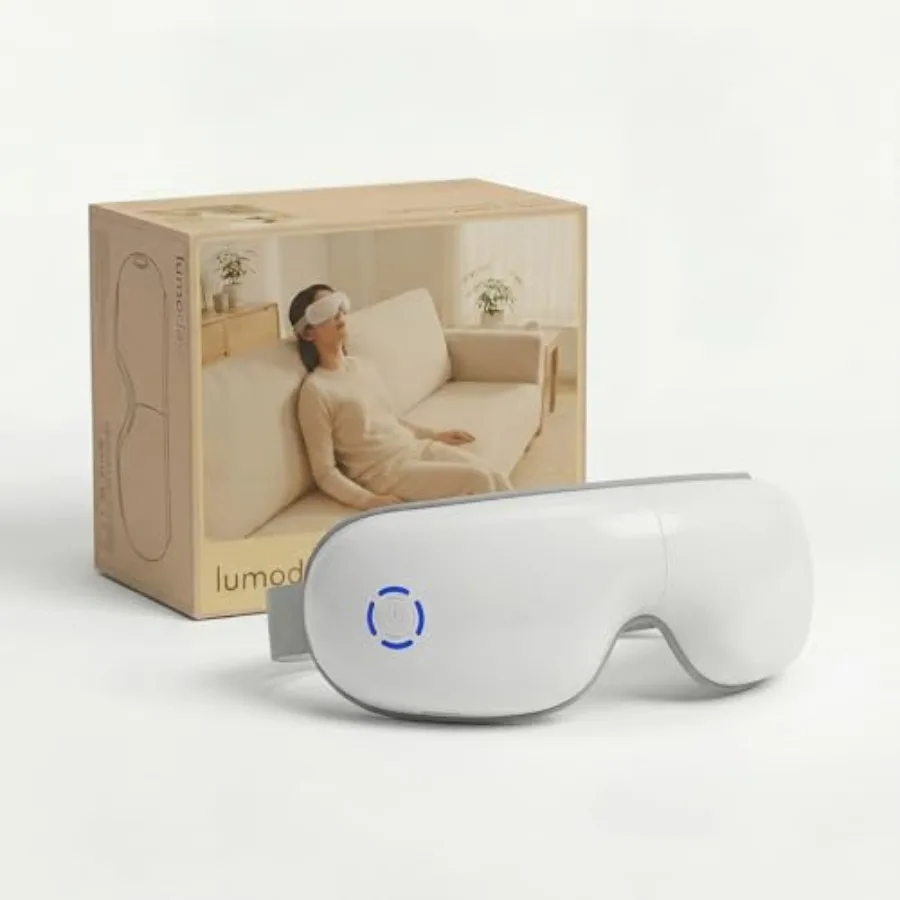 

Массажер для глаз с подогревом, маска для сна с вибрационным массажем и воздушной компрессией, портативный Bluetooth-массажер для глаз с функцией самопомощи, перезаряжаемый, подарок для ухода за собой