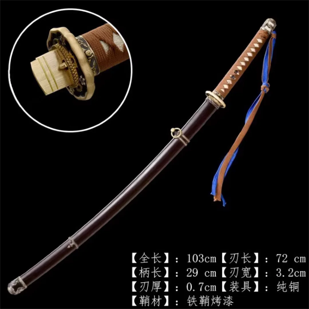 عالية الجودة خشبية الجيش العسكري الياباني كاتانا السيف خشب الورد شفرة ممارسة سلاح تأثيري الدعائم غير حادة