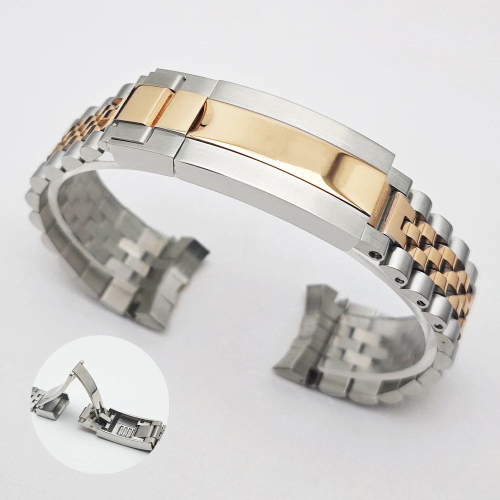 20mm Hochwertiges GMT-Uhrenarmband aus Stahl, Herren-Uhrenzubehör, Ersatzarmband, passend für GMT-Gehäuse, Faltschließe, Uhrenteil – Detail 11