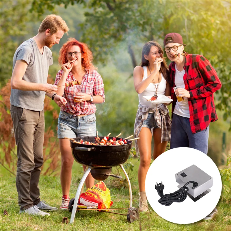 ABXF-Heavy Meat BBQ Rotisserie Rotating Motor Eletric Grill Barbecue Spit Metal Rotisserie Motor Moteur Voltage Value 220V—240V