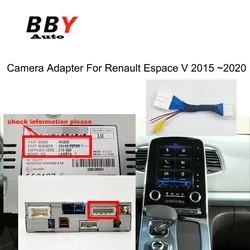32Pin Factory Rear View Camera adapter For Renault Espace V 2015 2016 2017 2018 2019 2020 with Navigatie 281157072R display