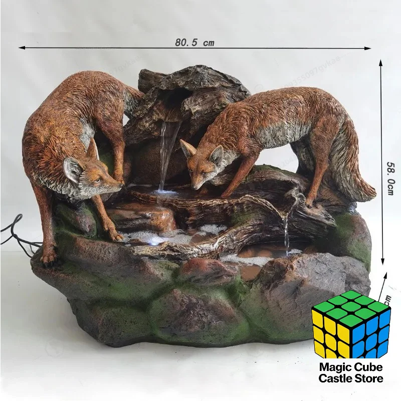 

Resin Fountain Flowing Outdoor Garden Animal Balcony Garden Home Circulation Flowing Water Floor Landscape Ornaments Courtyard