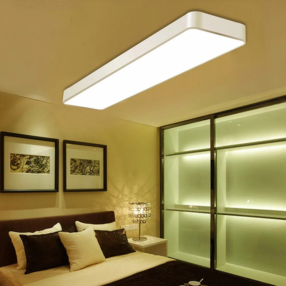 LED Modern Ceiling Light Lamp Cold White Hall Surface Mount Flush Panel Rectangle Lighting Fixture Bedroom Living Room Office