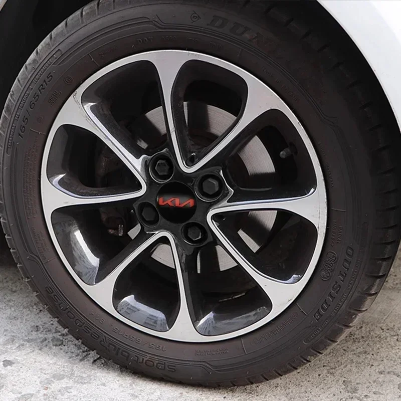 4Pcs 56mm Car Wheel Center Hub Cap Badge sticker Auto styling For KIA EV6 Sorento Niro Stinger Ceed Carnival K5 K9 Soul Carens V view 6