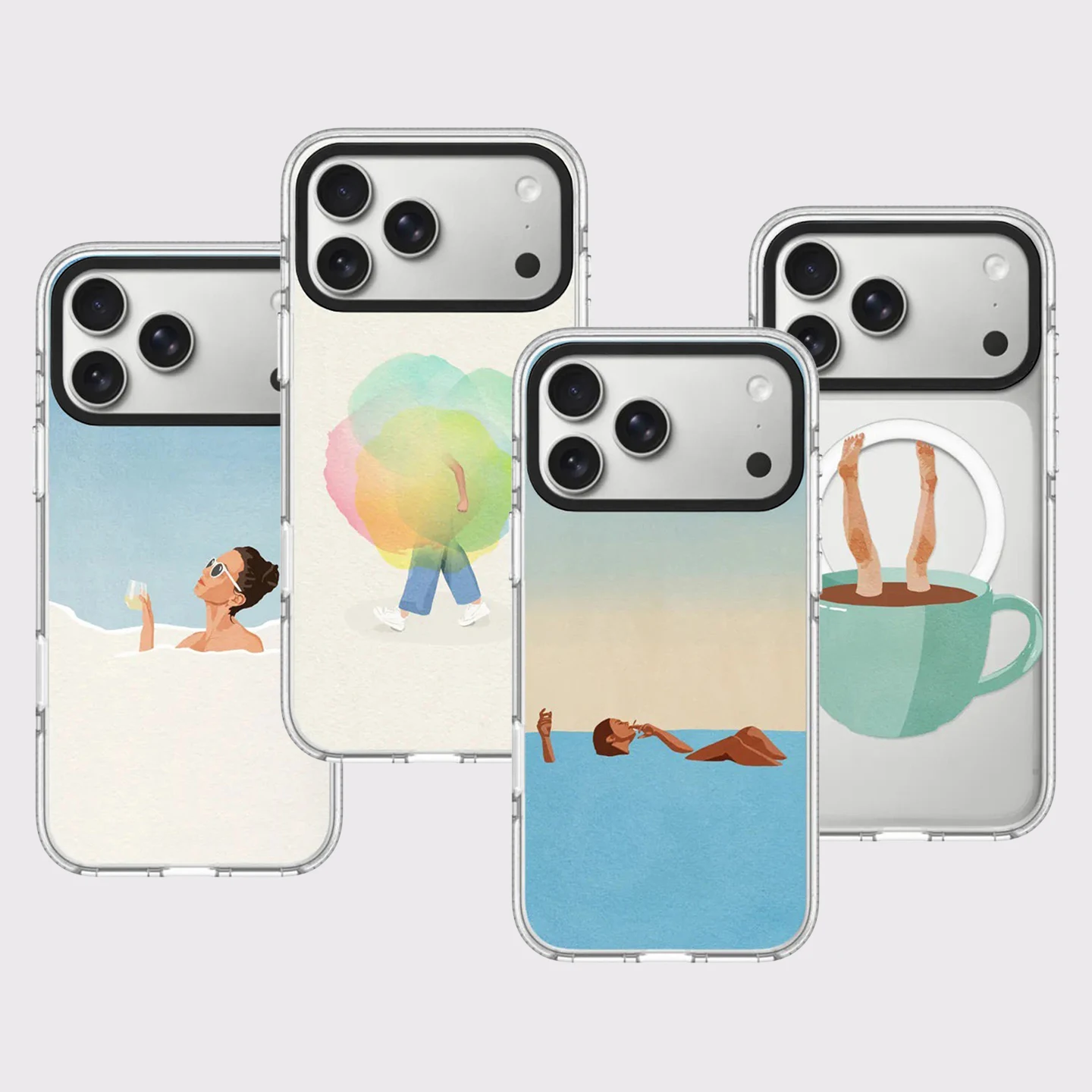 

Coffee Cup Creative White Border Magnetic Impact Cover for IPhone 13 14 15 16 17 Pro Max Case for IPhone 17 Air