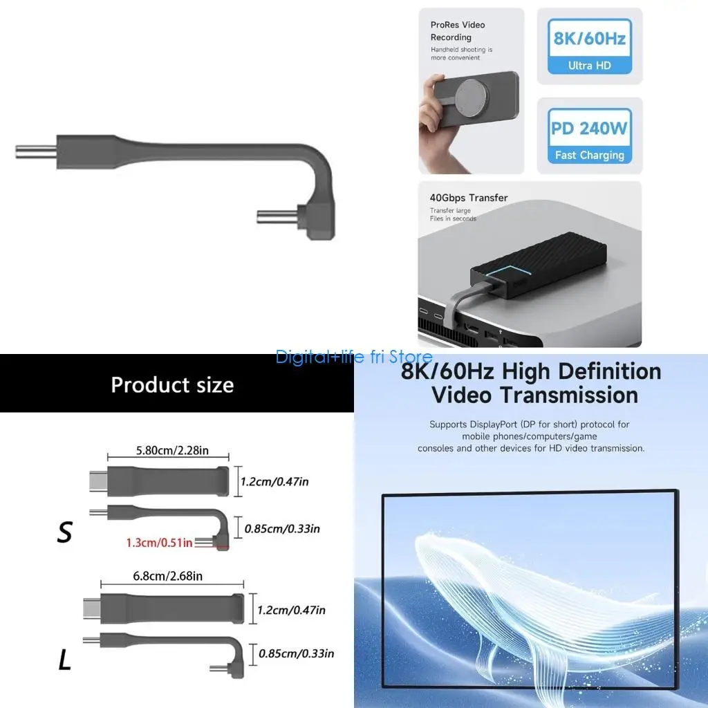 E06D Versatilitys Type C Cable for Business Professional Offer 60W/100W/240W Quick Charging 40Gbps Data Syncing Flexible Build