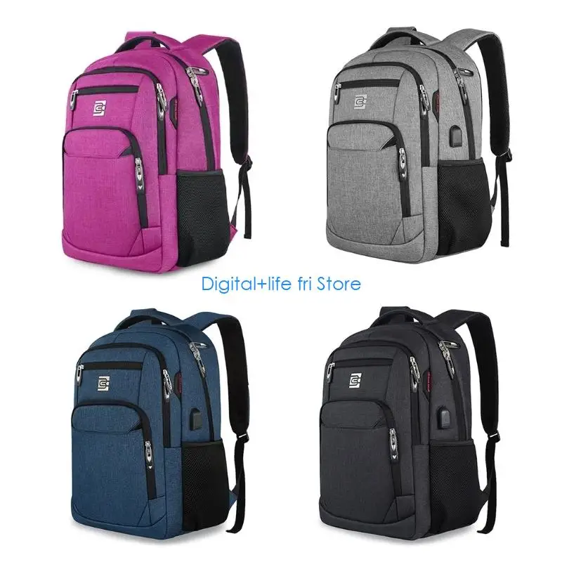 E06D Travel Laptop Backpack Durable Business Anti-Theft Back Pack with USB Data