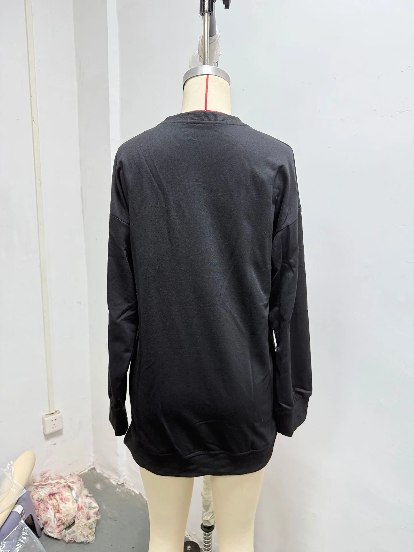 Style Pullover Hoodie Regular Fit Commute Style with Round Neck Asymmetrical No Hood Standard Length Single Women Sweatshirt