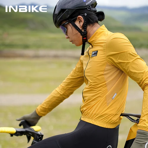 INBIKE-Chaqueta de ciclismo a prueba de viento para hombre, equipo de ciclismo impermeable con cremallera de doble punta, para bicicleta de carretera, novedad
