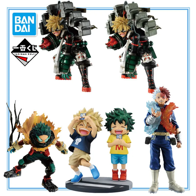 BANDAI My Hero Academia Ichiban KUJI Star Frost Series Midoriya Izuku Bakugou Katsuki Todoroki Shoto PVC Anime Figures Model Toy