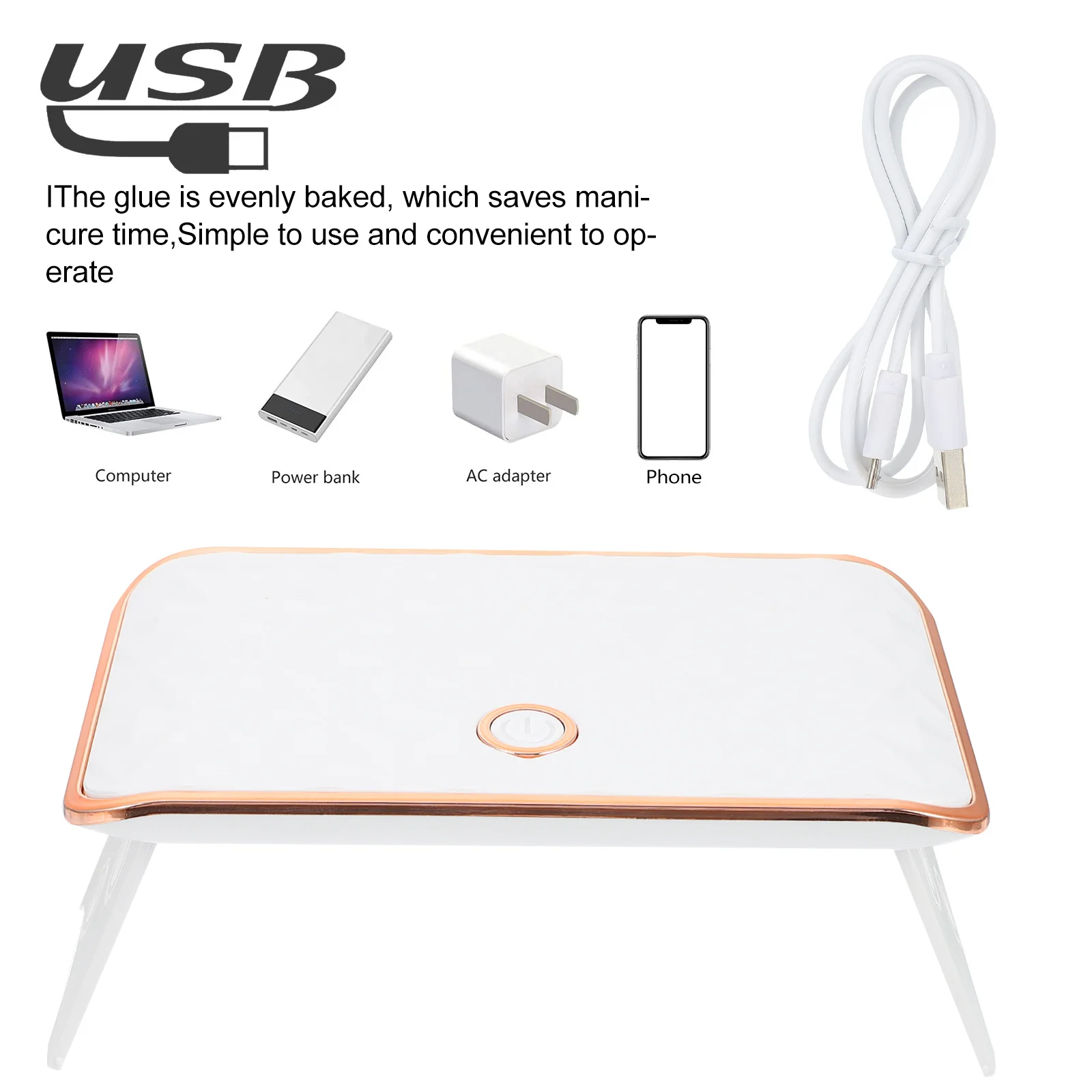 Lámpara LED para uñas de 36W, carga USB, herramienta confiable resistente, luz multiusos para manicura de salón, sin sobrecalentamiento, opción de regalo