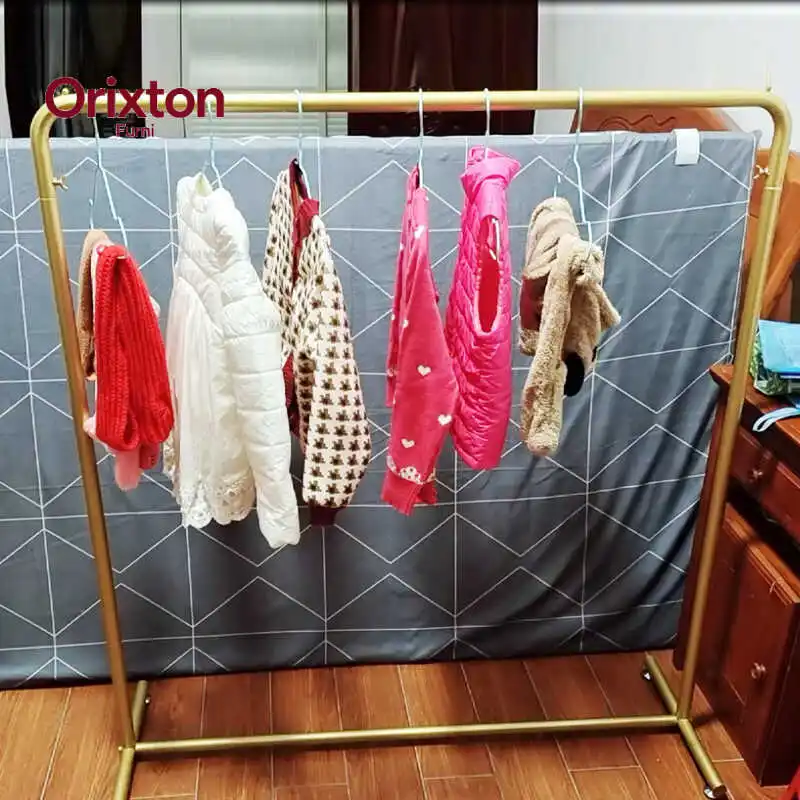 Nordic clothing display hanger floor-to-ceiling bedroom simple hanging clothes rack coat rack household single pole drying rack