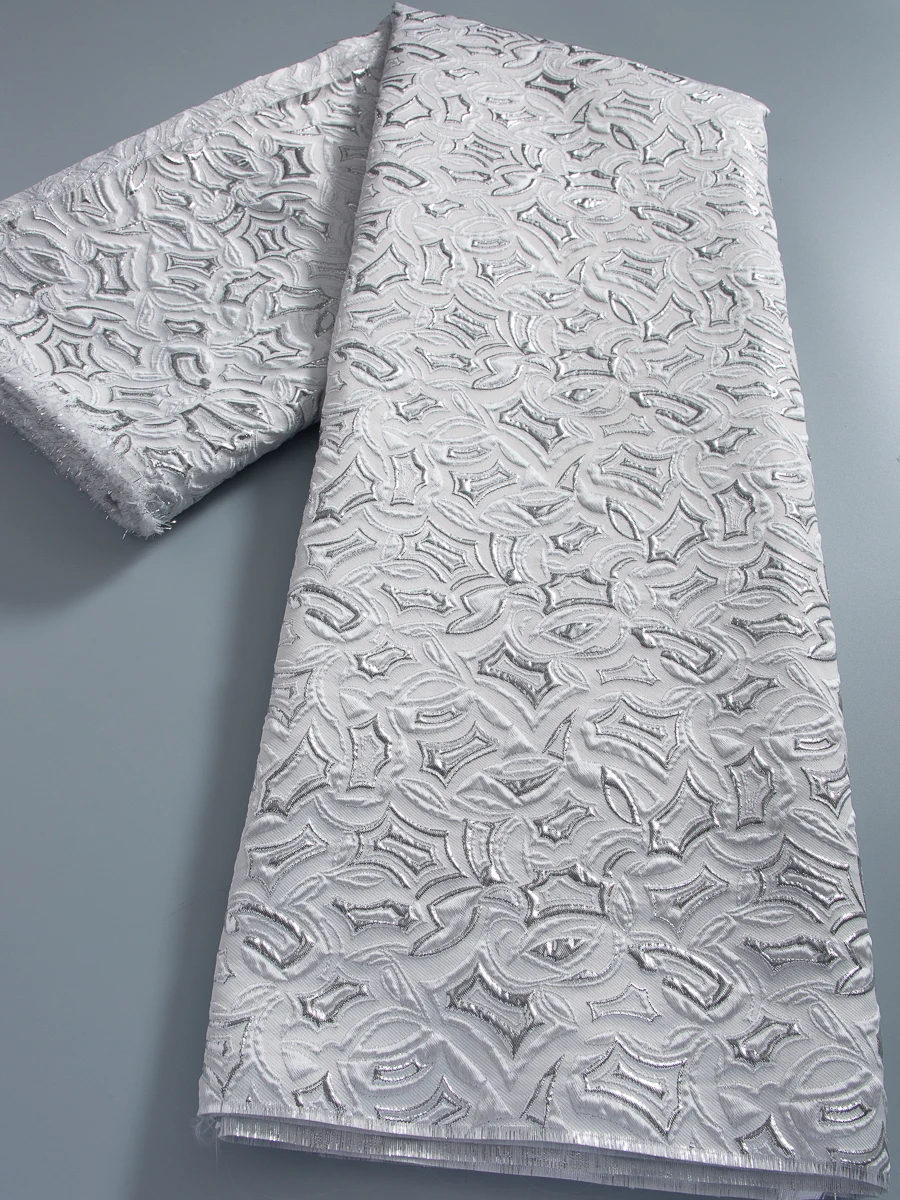 

Нигерийское жаккардовое кружево, дамасская кружевная ткань, новейшая африканская брокадная кружевная ткань 2026 года для пошива роскошных вечерних платьев для женщин, 5 ярдов