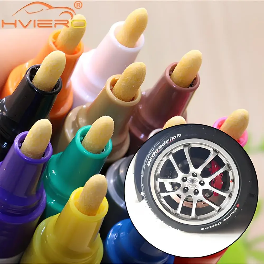 Paint Cleaner Car Wheel Tire Oily Painting Pen Auto Rubber Tyres Polishes Metal Permanent Marker Graffiti Touch Scratch Wet Wax