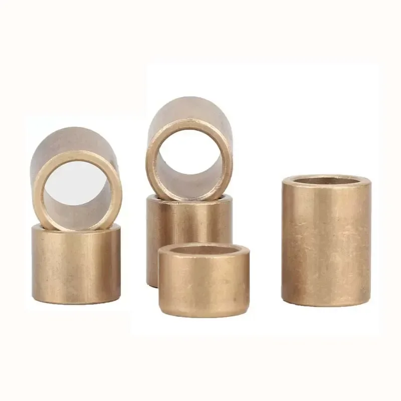 10Pcs Self-Lubricating Bearing Powder Metallurgy Oil Brass Bushing Guide Sleeve Precision Copper Base Bearing Inner Diameter 4mm