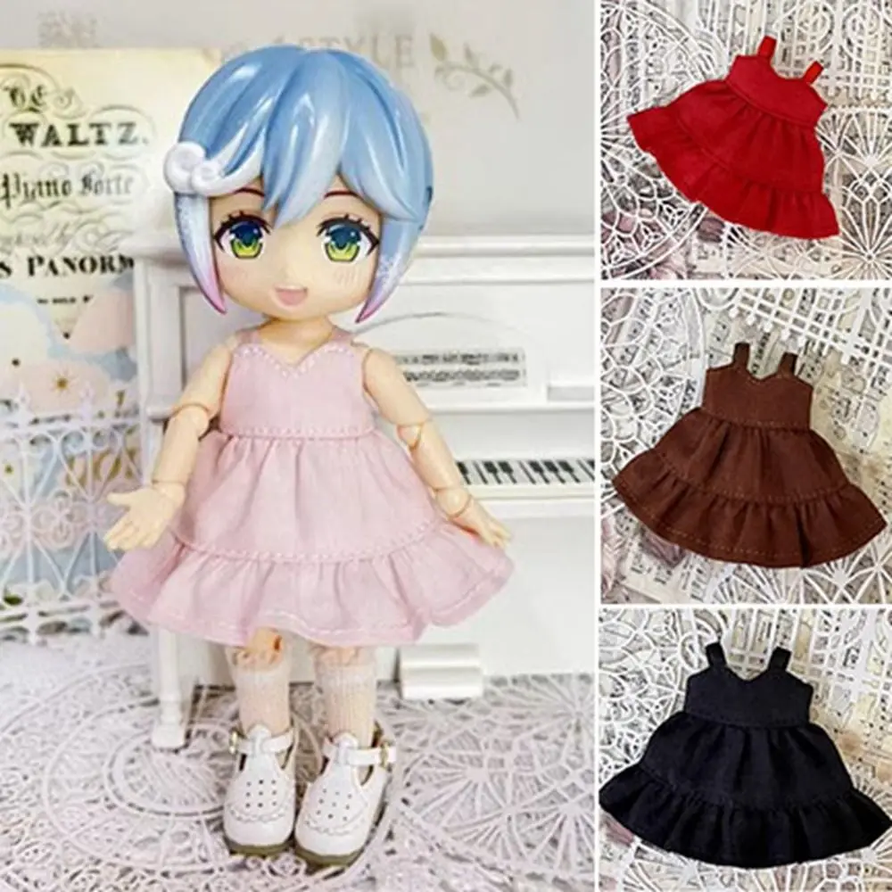

Handmade Double-layer Skirt Clothes Solid Color Fashion Dolls Nightgown Dress DIY Accessories Doll Clothes Dresses