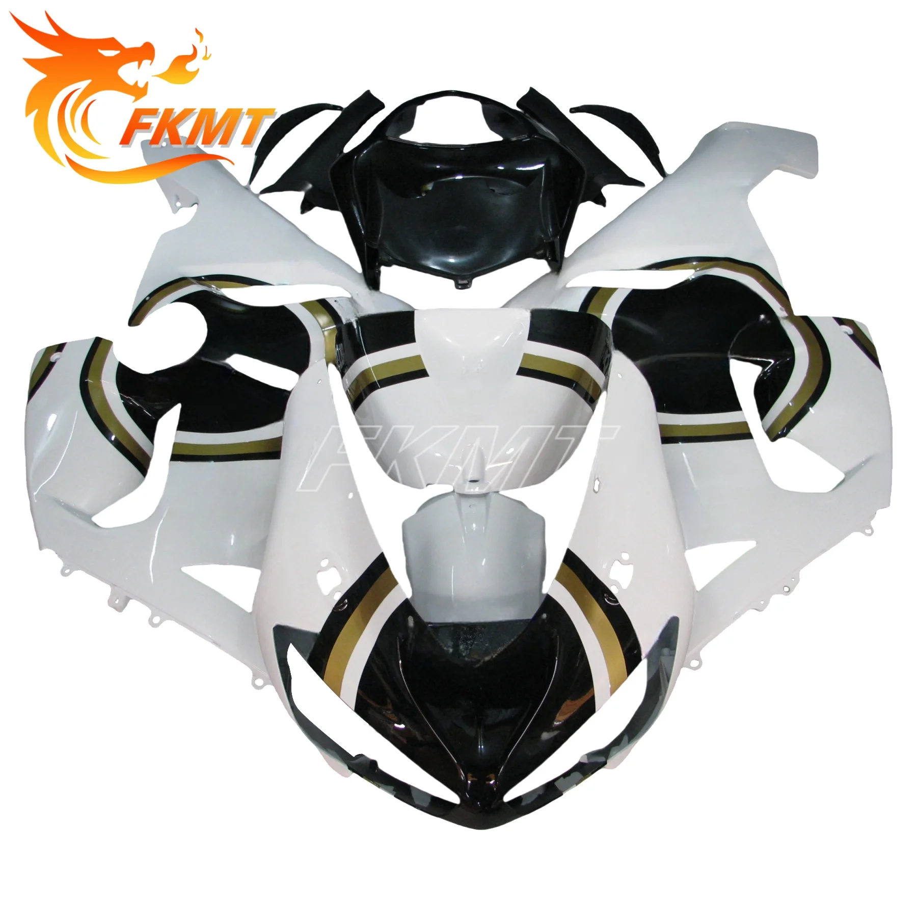

Customizable Motorcycle Fairings Kit for Kawasaki Ninja ZX6R 636 2005 2006 ZX-6R 05 06 ABS Plastic White Black Bodywork Set