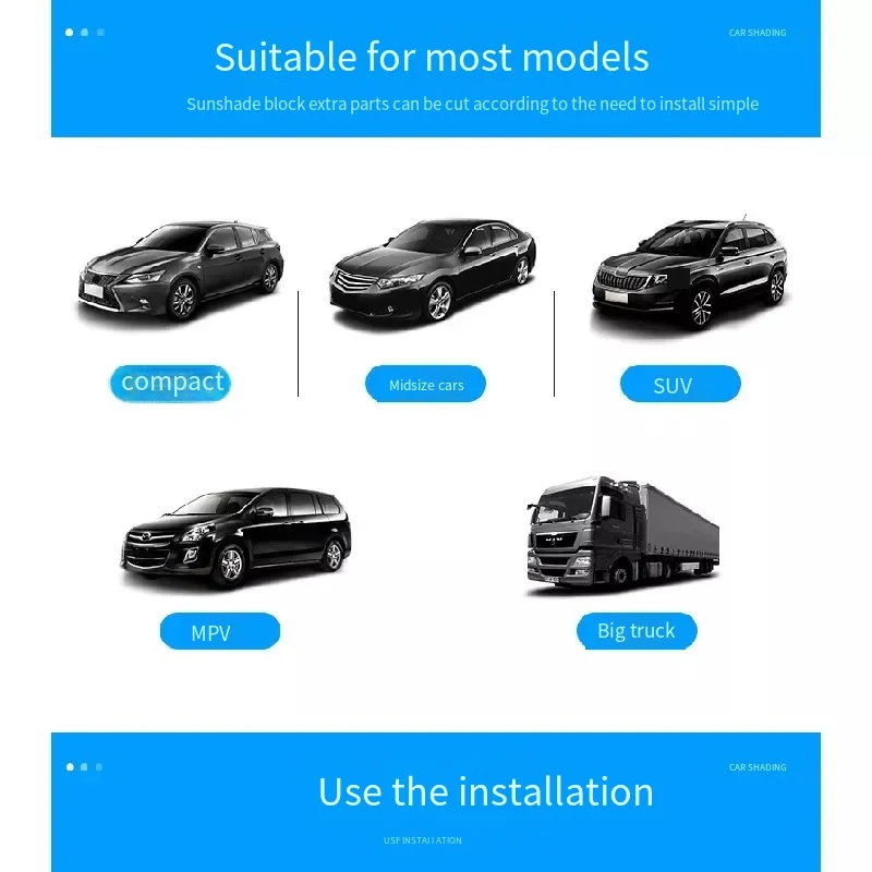 Universale Auto parasole copre parabrezza protezione Auto anteriore e posteriore anti-uv parasole avvolgibile protezione solare retrattile