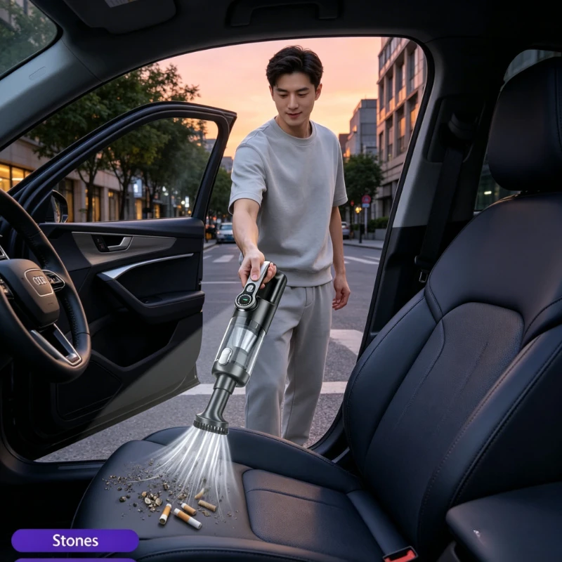

Car vacuum cleaner wireless one-button dust dump high-power portable vacuum cleaner large suction mini handheld vacuum cleaner