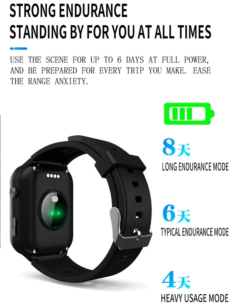 Elderly Smart Watch For Senior Falling Detection GPS Positioning 4G SOS Phone Call Medicine Remind Footprint Track HeartRate GK8