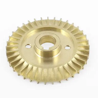 12mm Thickness 60/66/70/76/78/80/85/90mm OD 36 Teeth Brass Water Pump Impeller Copper Tone Double Side With Groove