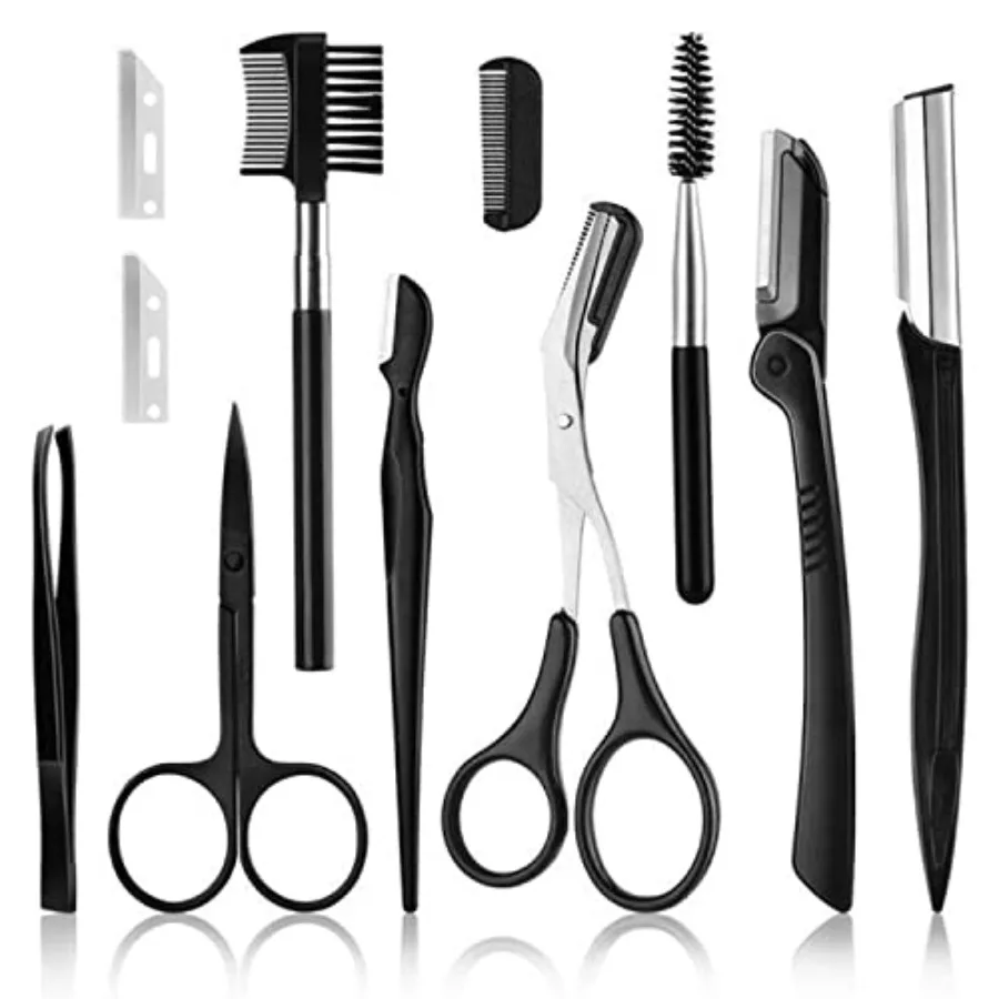 Eyebrow Kit, Multipurpose Exfoliating Dermaplaning Tool Face kits Eyebrow Razor Eyebrow Tool Kit for Women Girl, Men for Eyebro