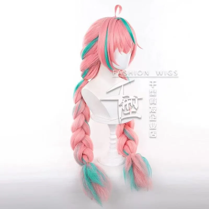 

Original God Cosplay Varetha cos wig fake hair double ponytail highlights fluffy braid anime wig