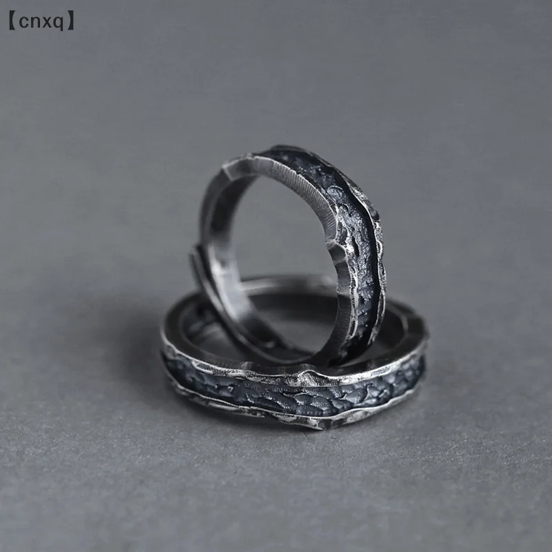 New Abyss Ring Male Couple Ring Handmade Retro Simple Men's and Women's Rings