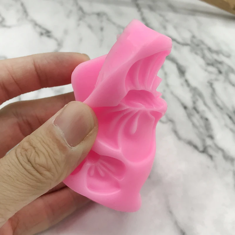 New Arrive 1PC Cute Knot Bow Molds Soft Silicone Fondant Resin Art Mould Cake Decoration Pastry Kitchen Baking Accessories Tools