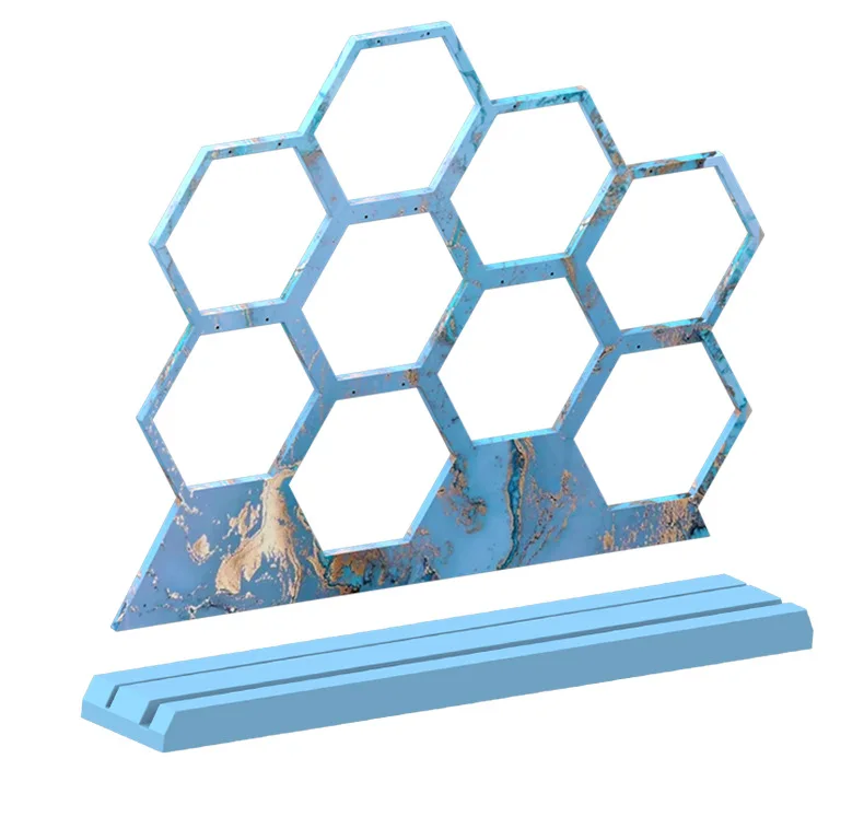 

Полые шестиугольные серьги, ювелирные подвески с подставкой для дисплея - модные серьги, ювелирные аксессуары, силиконовая форма