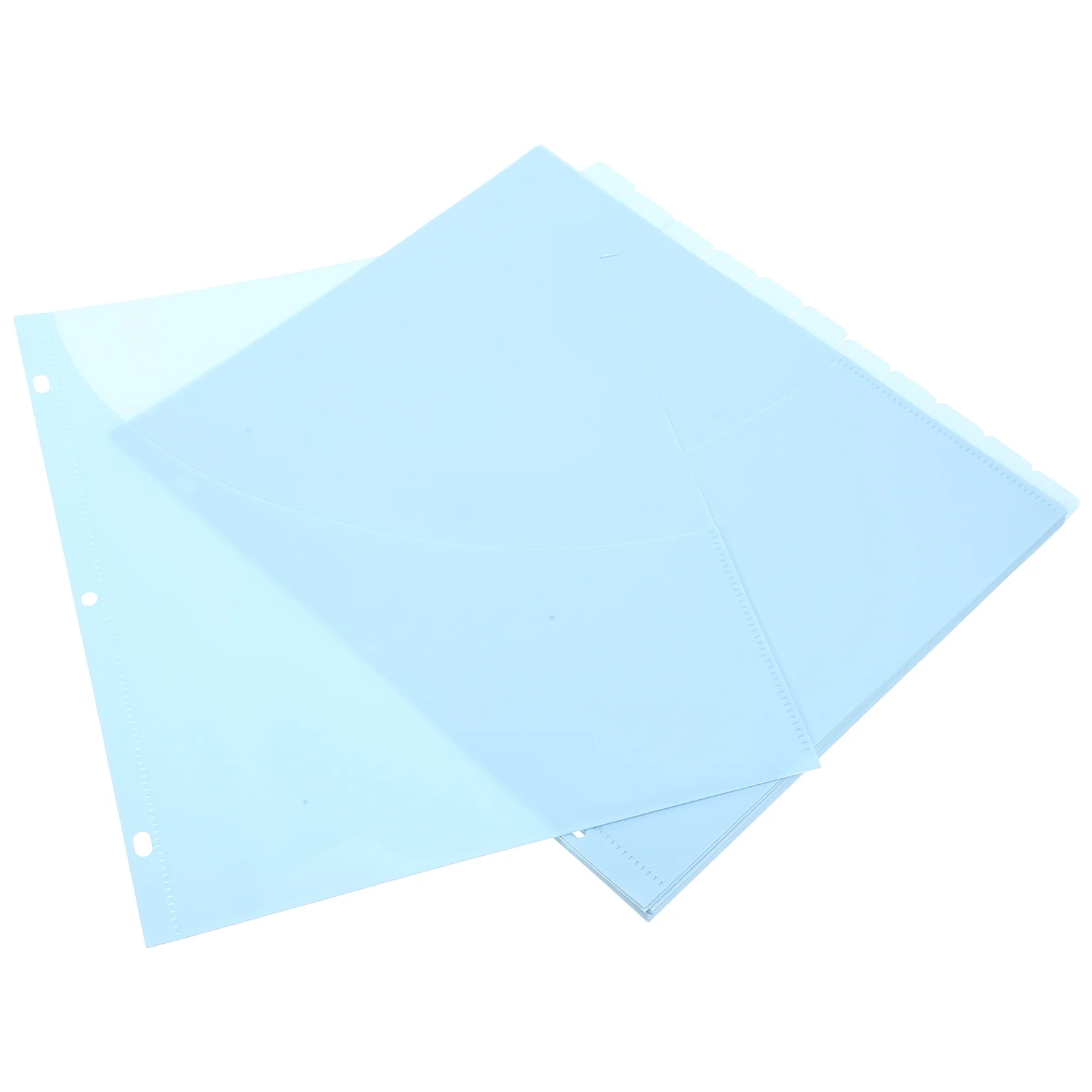 

12pcs Document Divider Bag Waterproof A4 File Folders Plastic Sleeves Binder Dividers Pockets Office School Supplies