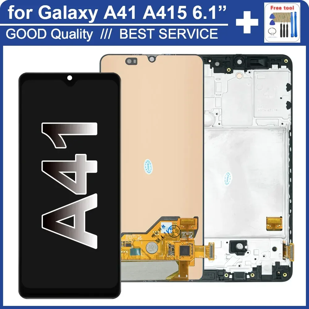 Super AMOLED LCD for Samsung Galaxy A41 LCD Display A415 A415F A415F/DS Screen Touch Digitizer Assembly for Samsung A41 A415 LCD