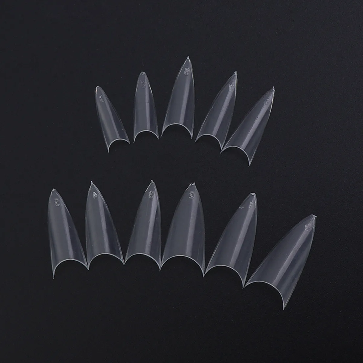 

500pcs Clear False Nail Tips Cuspate Shape For Nail Art Acrylic Gel Diy Manicure Fake Nails Transparent Durable Non-Toxic Tips