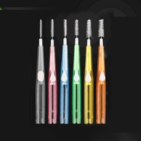 40pcs Push-and-pull Tooth Brush Gap Clean Braces Special for Orthodontic Correction Reusable Portable Oral Hygiene Clean Brush