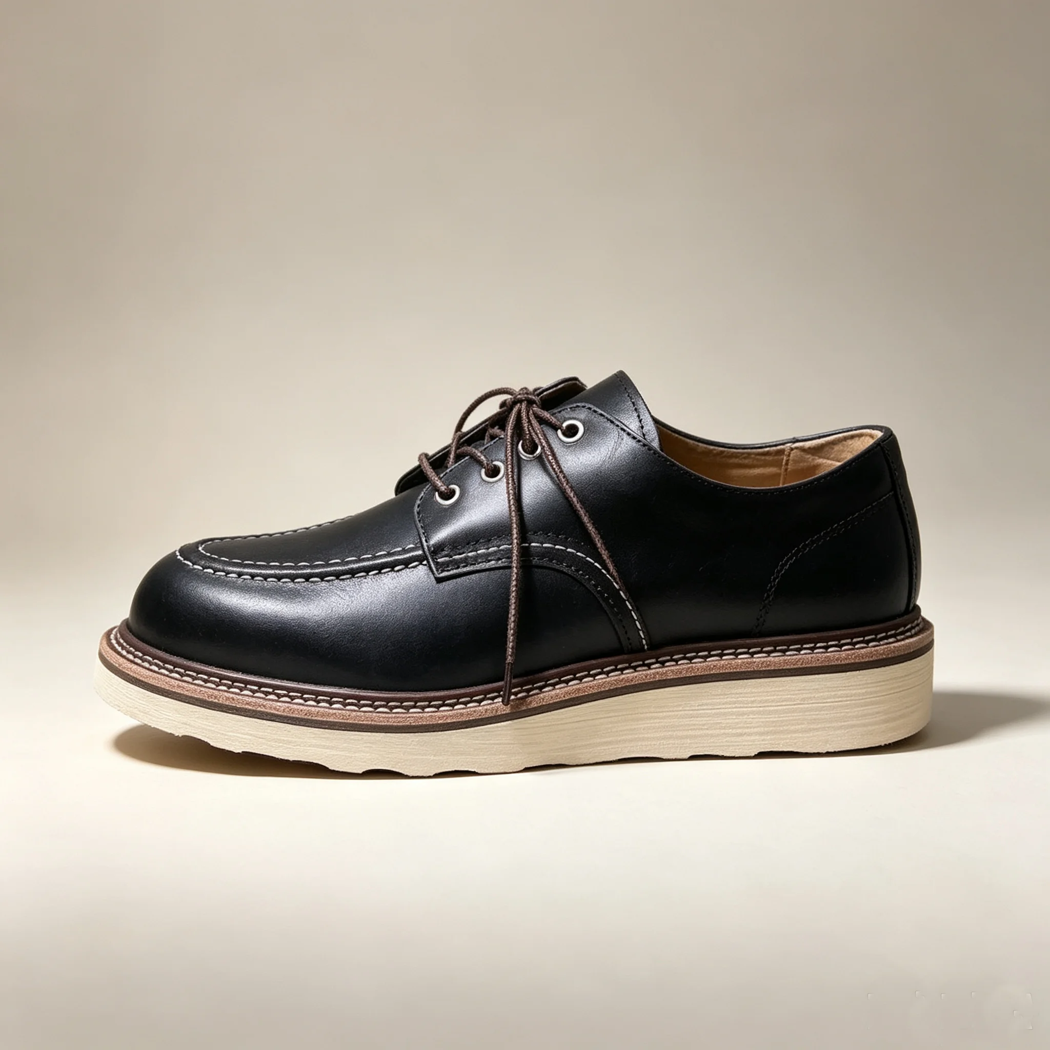 Classic 875 Style Men Vintage Red Work Shoes Moc Toe Lace‑Up Leather Tooling Shoes Durable Thick Sole Retro Casual Shoes