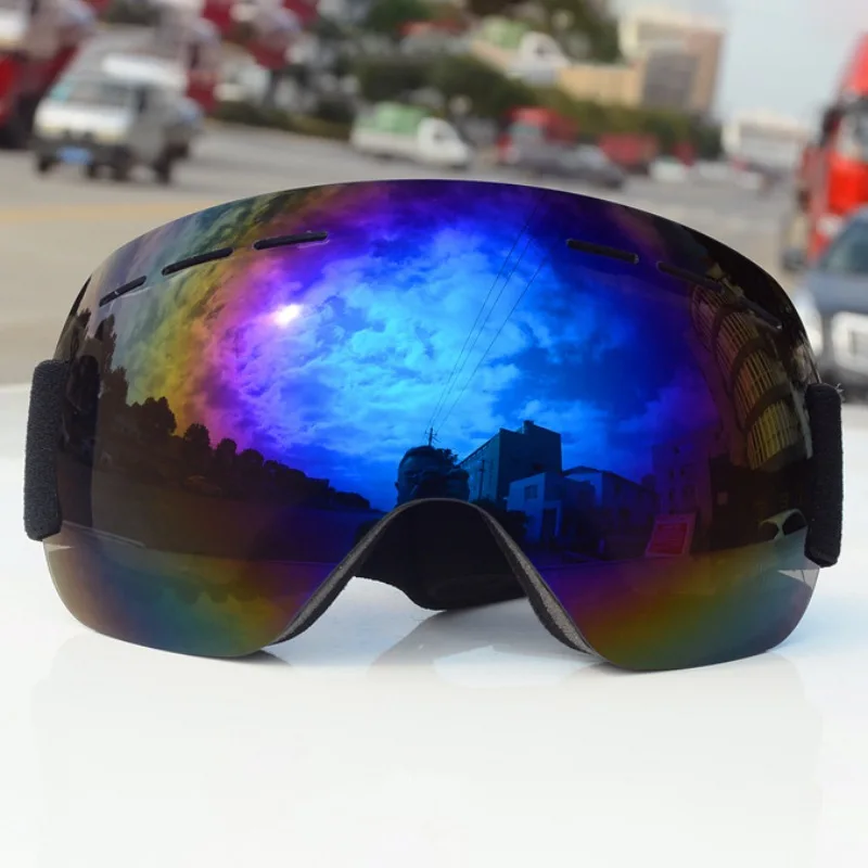 

Frameless Skiing Snowboard Goggles Windproof Anti Fog UV Protection With Adjustable Elastic Head Band Motorcycle Glasses