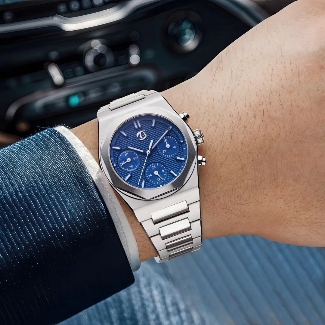 BETTIMER 2024 นาฬิกาผู้ชายใหม่ B8002 ธุรกิจหรูหรา ST1903 Sapphire สแตนเลสนาฬิกา BGW-9 reloj hombre