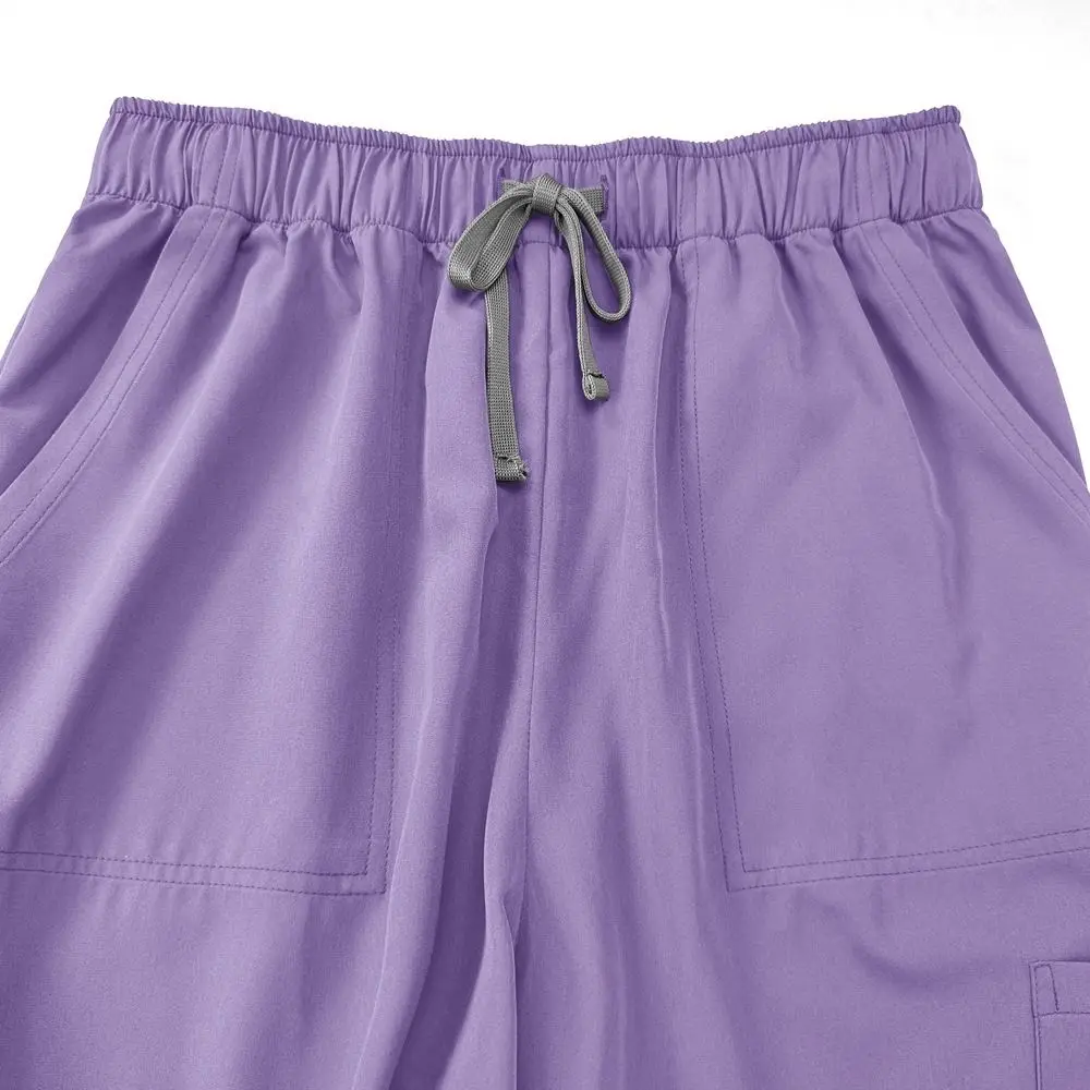 Uniforme clínico rosa macio com bolsos, top e calças, uniforme de médico hospitalar, enfermeira, roupas de trabalho, conjuntos de esfoliantes de saúde