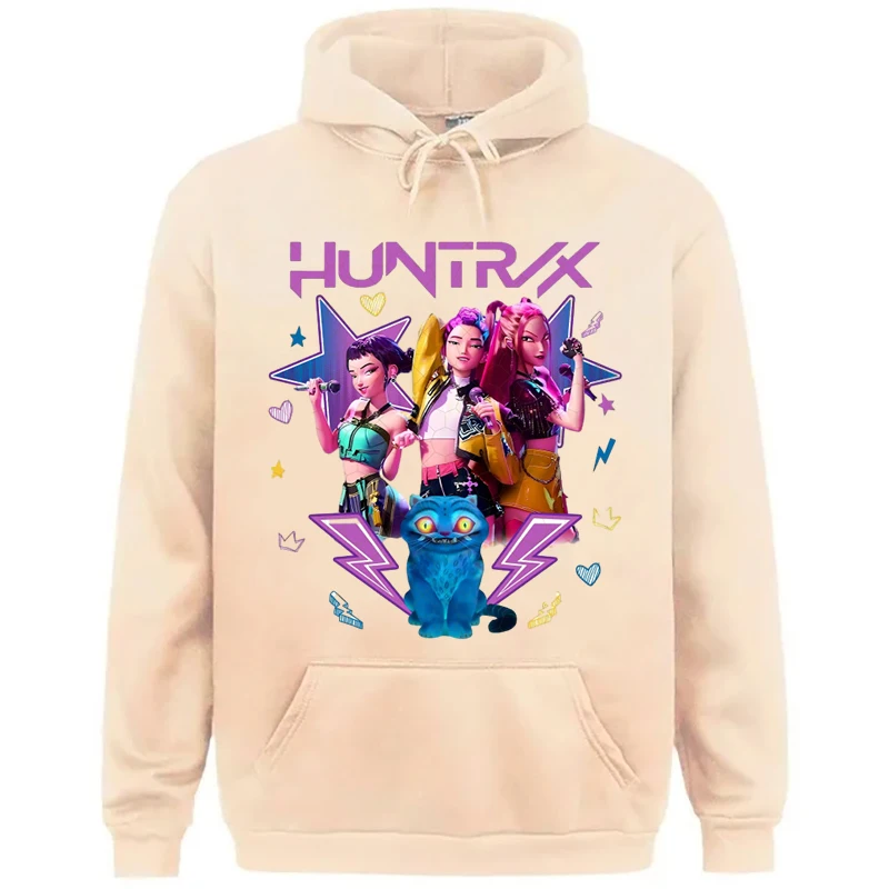 Bluza KPop Demon Hunters Huntrix Męska Damska Harajuku Modna Bluza z Długim Rękawem Unisex Luźna Bluza Dresowa Prezent dla Fanów