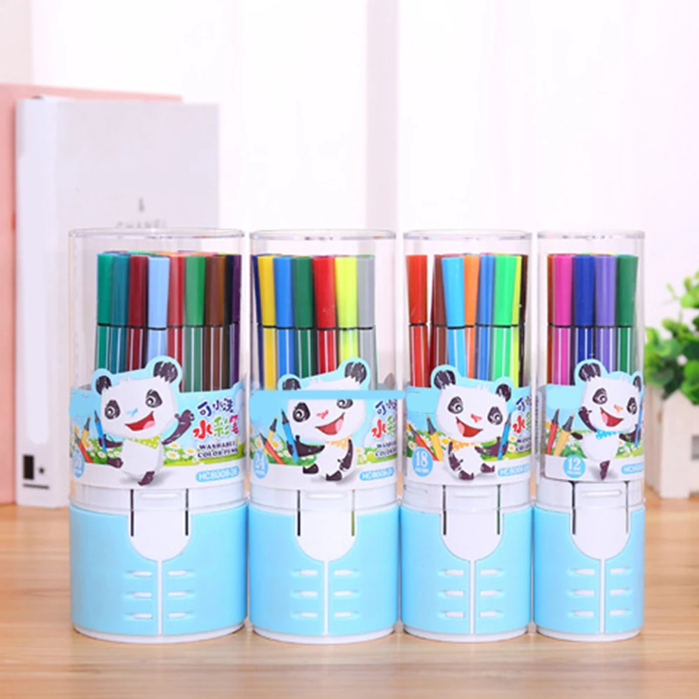 

Paints for Kids Watercolor Pen Cartoon Painting Washable Colorful Brush Student