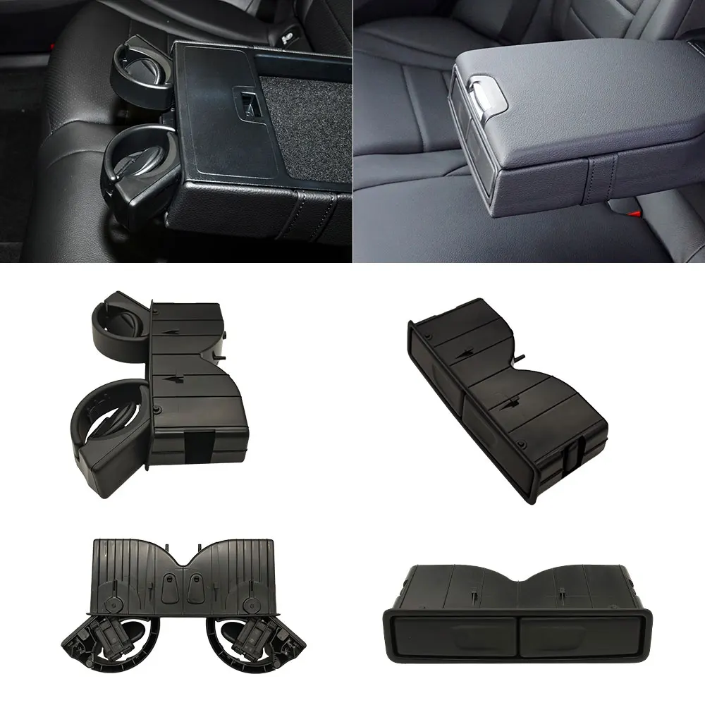 For Mercedes C GLC Class Car Rear Seat Armrest Insert Drinks Cup Holder For Benz W205 W253 2015-2021 C180 C200 GLC300 0998100113