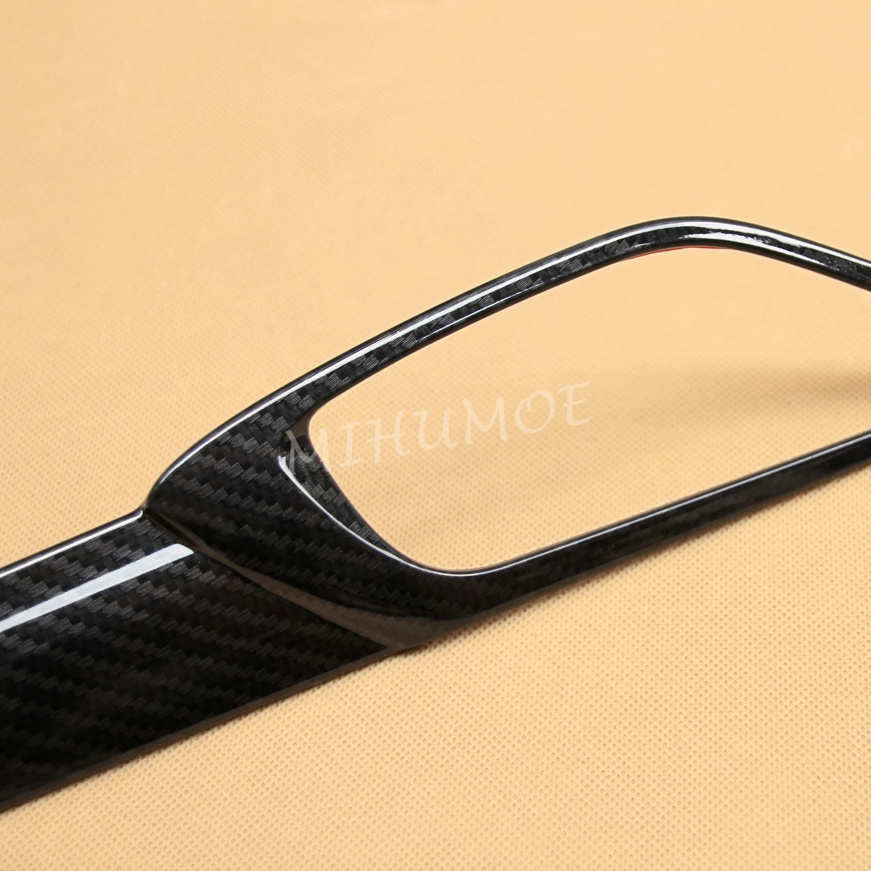 Carbon Fiber Car Front Rear Left Right Interior Door Handles Surrounds Cover For Mazda CX-5 KF 2017-2024 Accessories