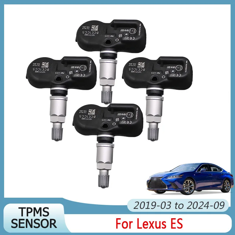 

4Pcs PMV-C215 Tire Pressure Monitor Sensor 433MHz TPMS 42607-48020 For Lexus ES LBX LC LS LX Nx Rx RZ UX Toyota Camry RAV4 Yaris