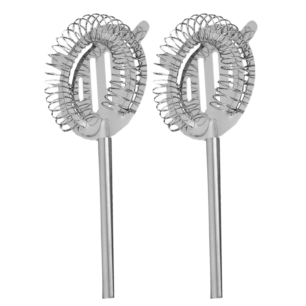 

2pcs Stainless Steel Drink Strainer Cocktail Ice Filter Bartender Supplies Bar Accessories Beverages Milk Tea Coffee