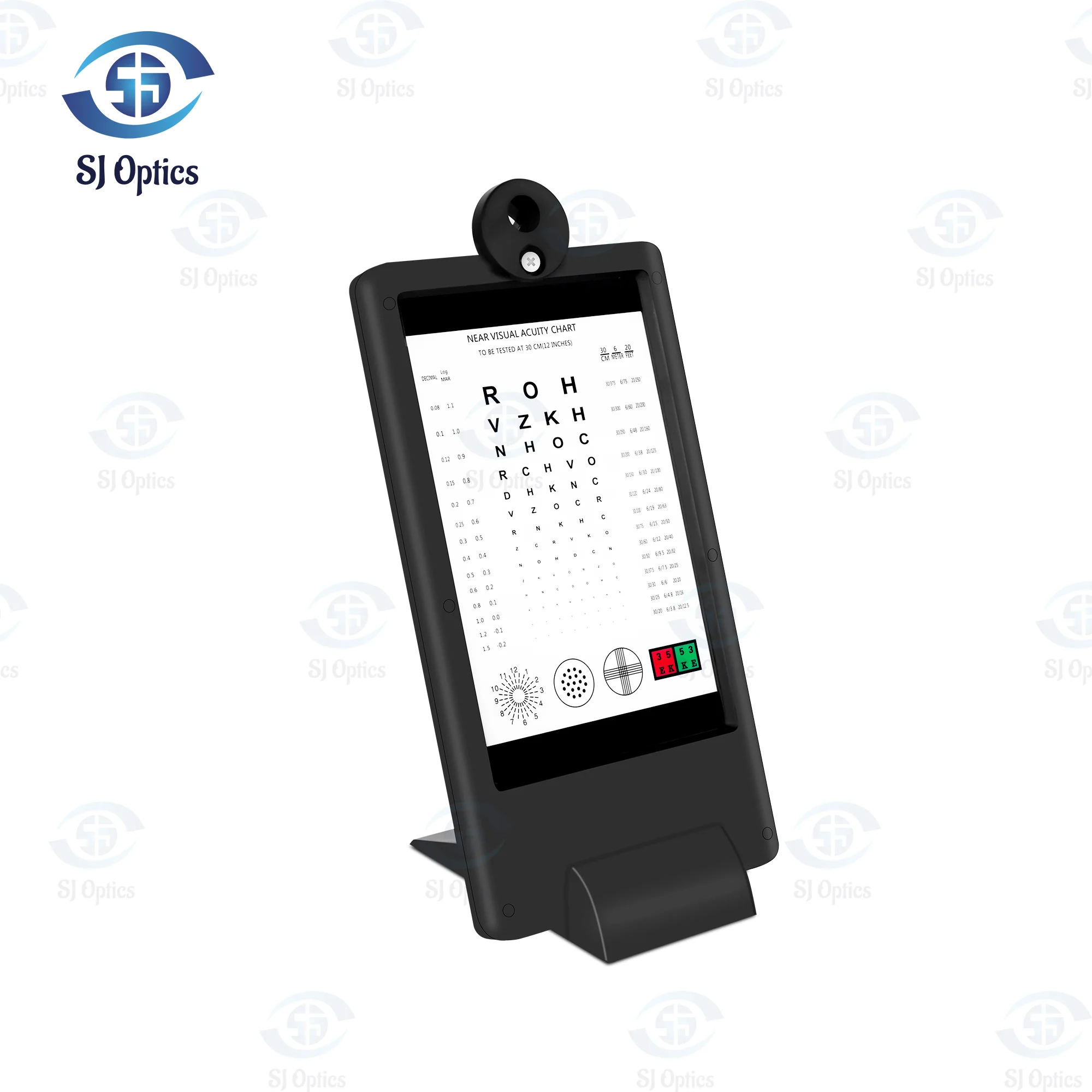 WB-1112H Rechargeable Near Vision Tester Double Side Display Lithium Battery Letter Tumbling E Ophthalmic LED Near Vision Chart