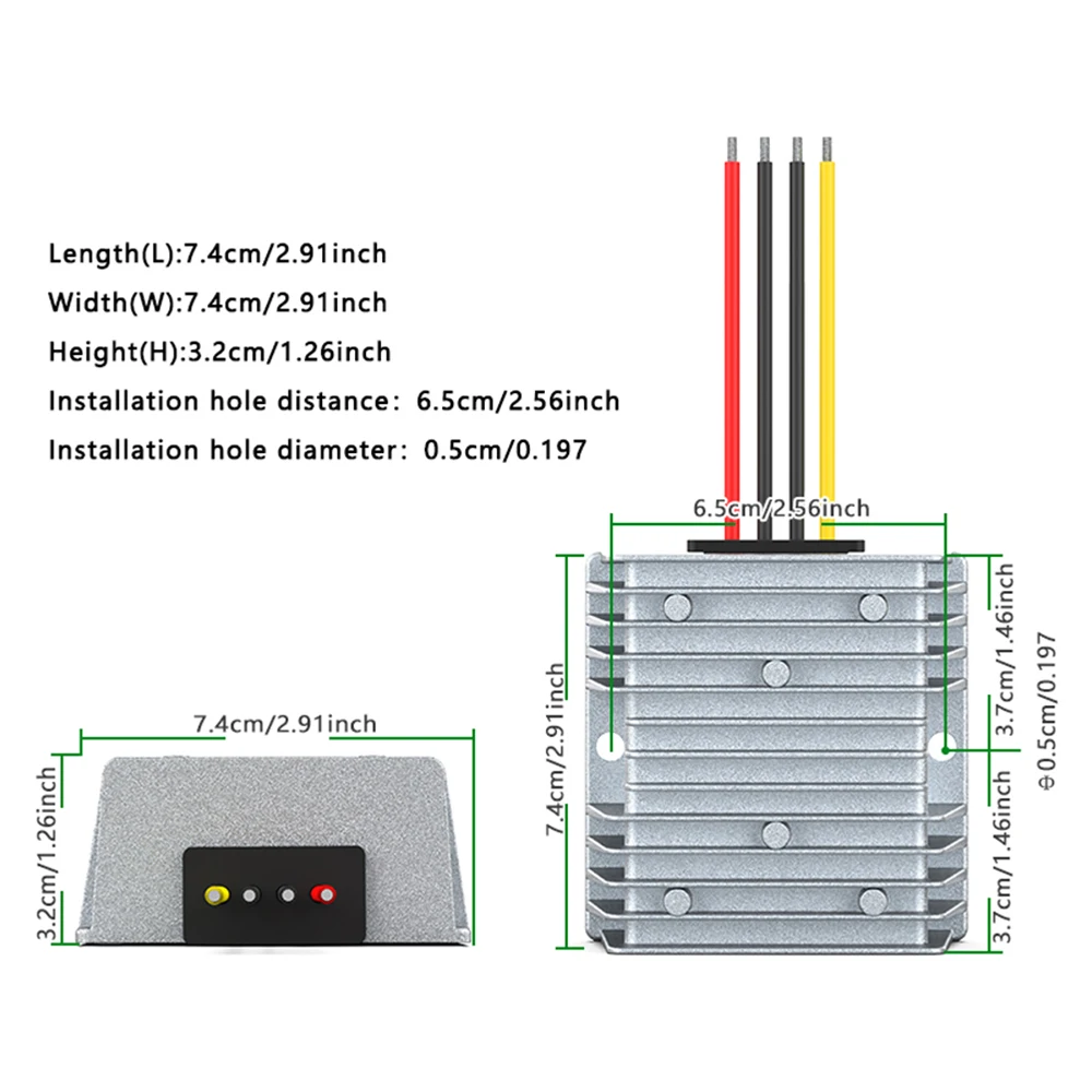 72V to 12V DC-DC Step-down Modul Converter (30V~90V Input, 5A/10A/15A/20A  Output), Constant Voltage Power Converter