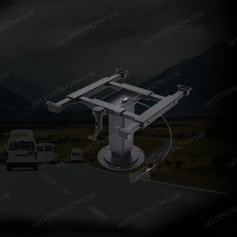 4-Way Rotatable Sliding Pneumatic RV Table, Industrial Lift Column with 360° Base for Luxury Motorhomes